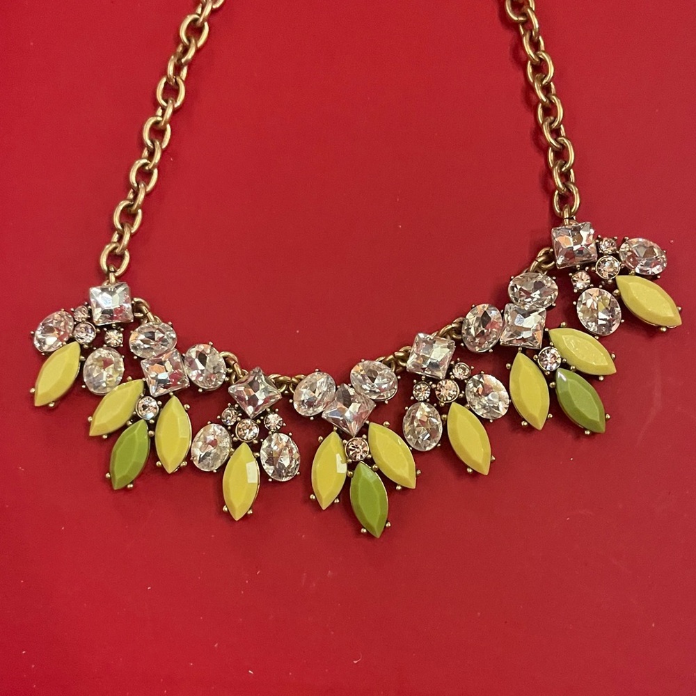 J. Crew Gold and Yellow Statement Necklace